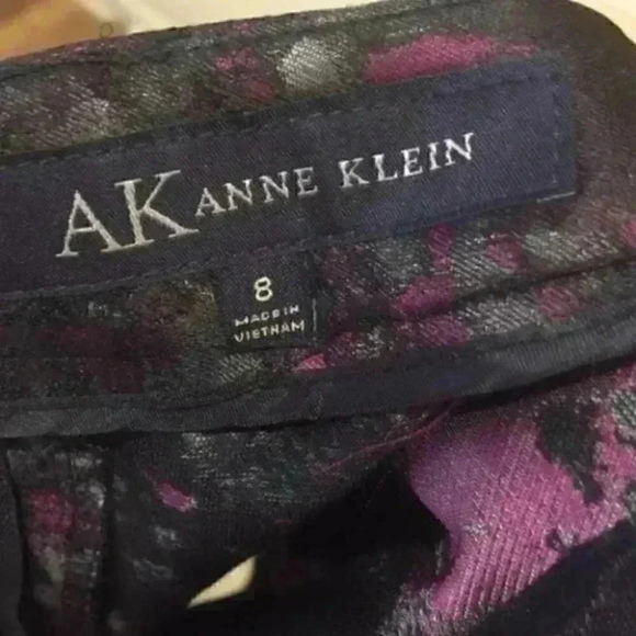 AK Ann Klein Skirt Sz 8 Multicolored With Pockets - Picture 8 of 9